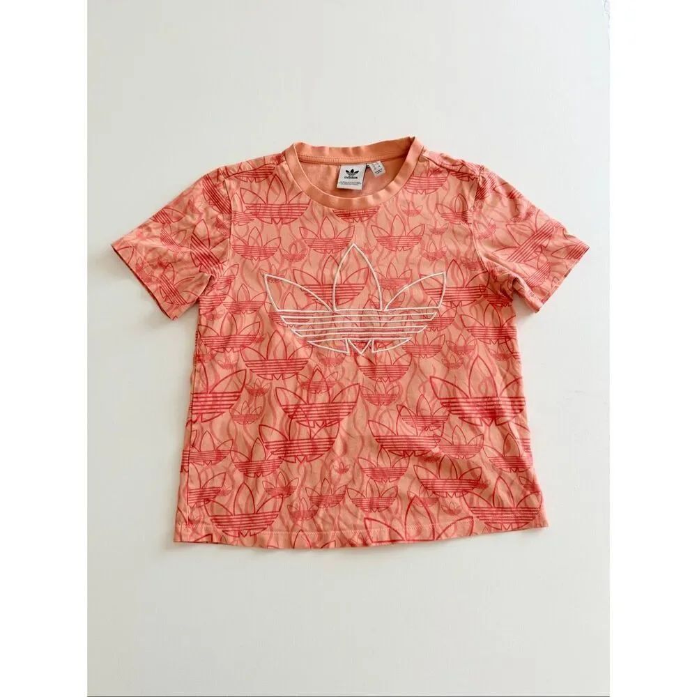ADIDAS women’s ORIGINALS TREFOIL CROPPED SHIRT size XS